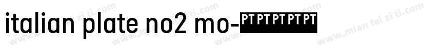 italian plate no2 mo字体转换